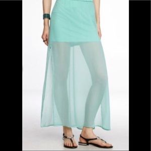 Express Sheer Mint Green Skirt-SZ M